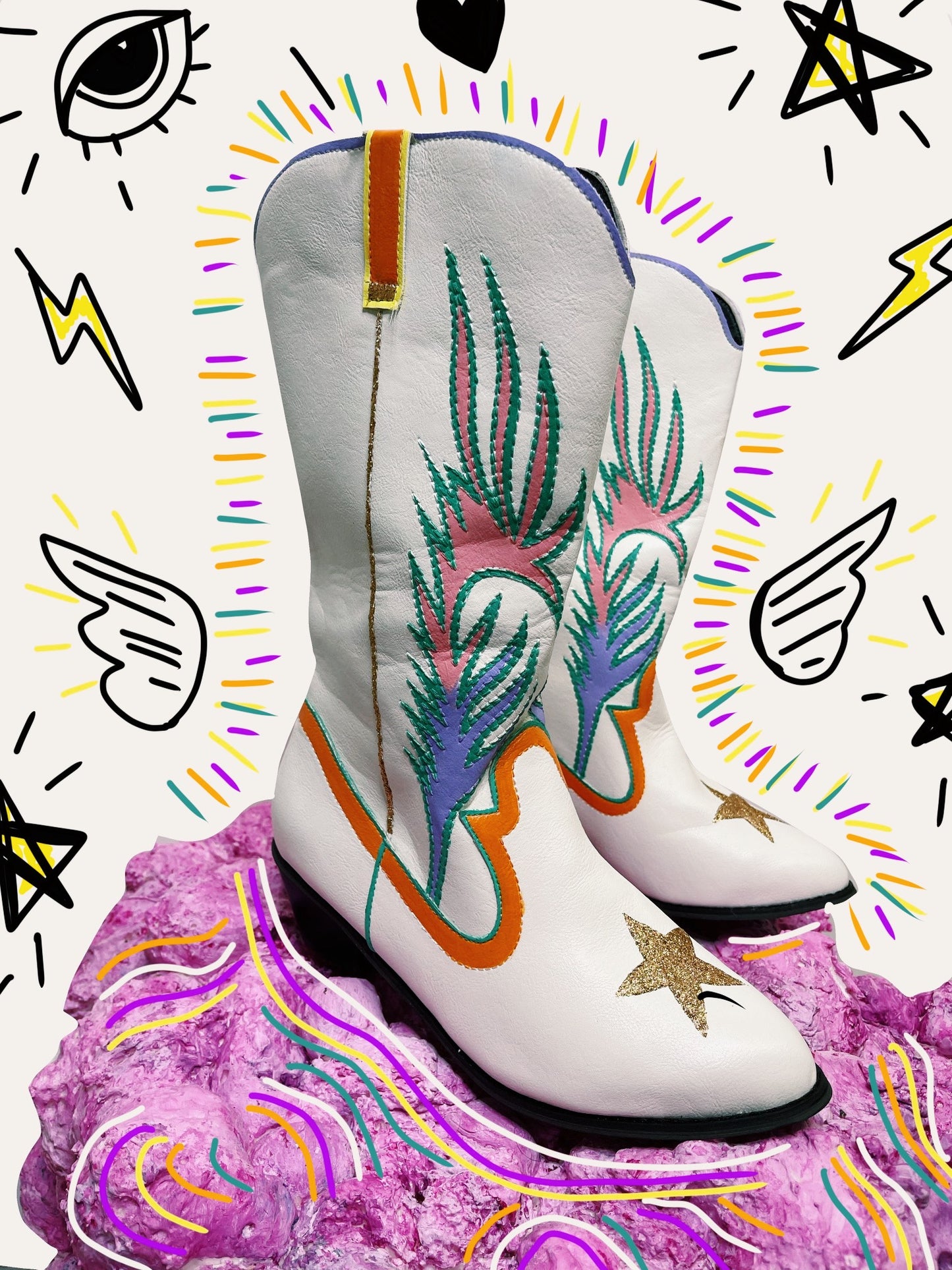 "Run Wild" cowboy boots