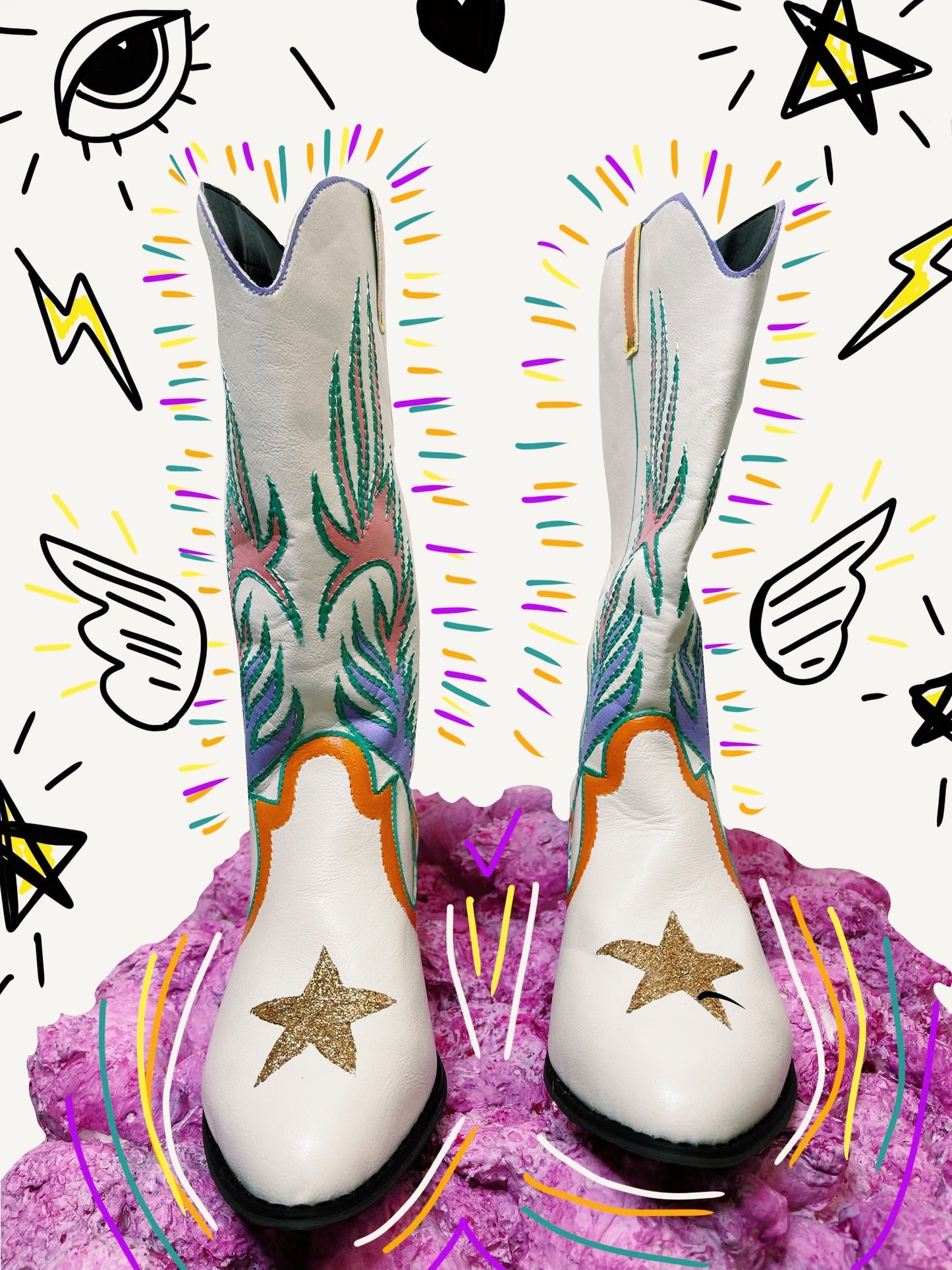 "Run Wild" cowboy boots