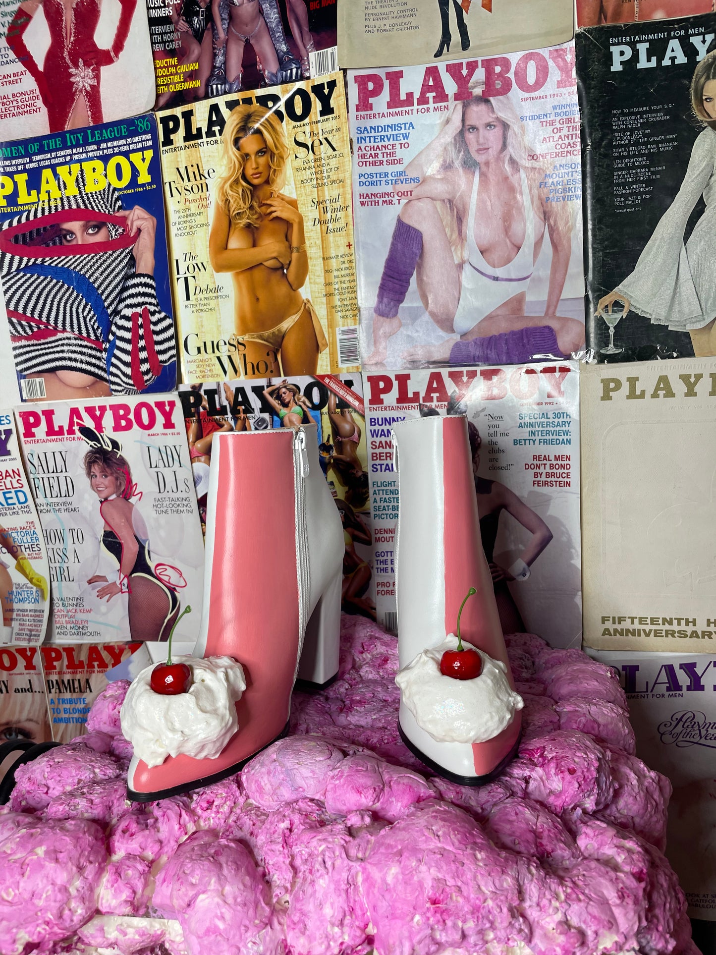 “Strawberry Shake” ankle boots