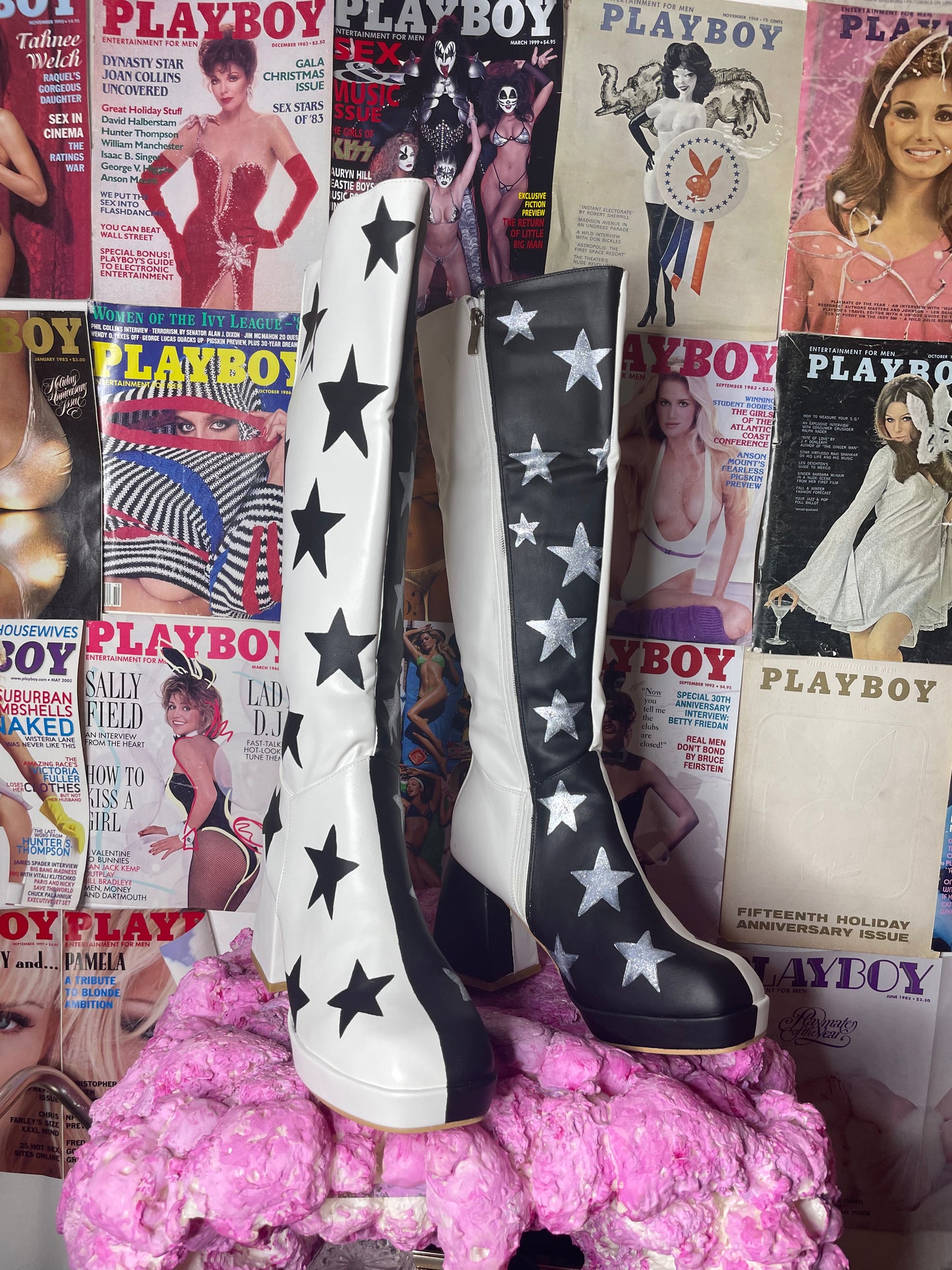 “Black Madonna” go go boots