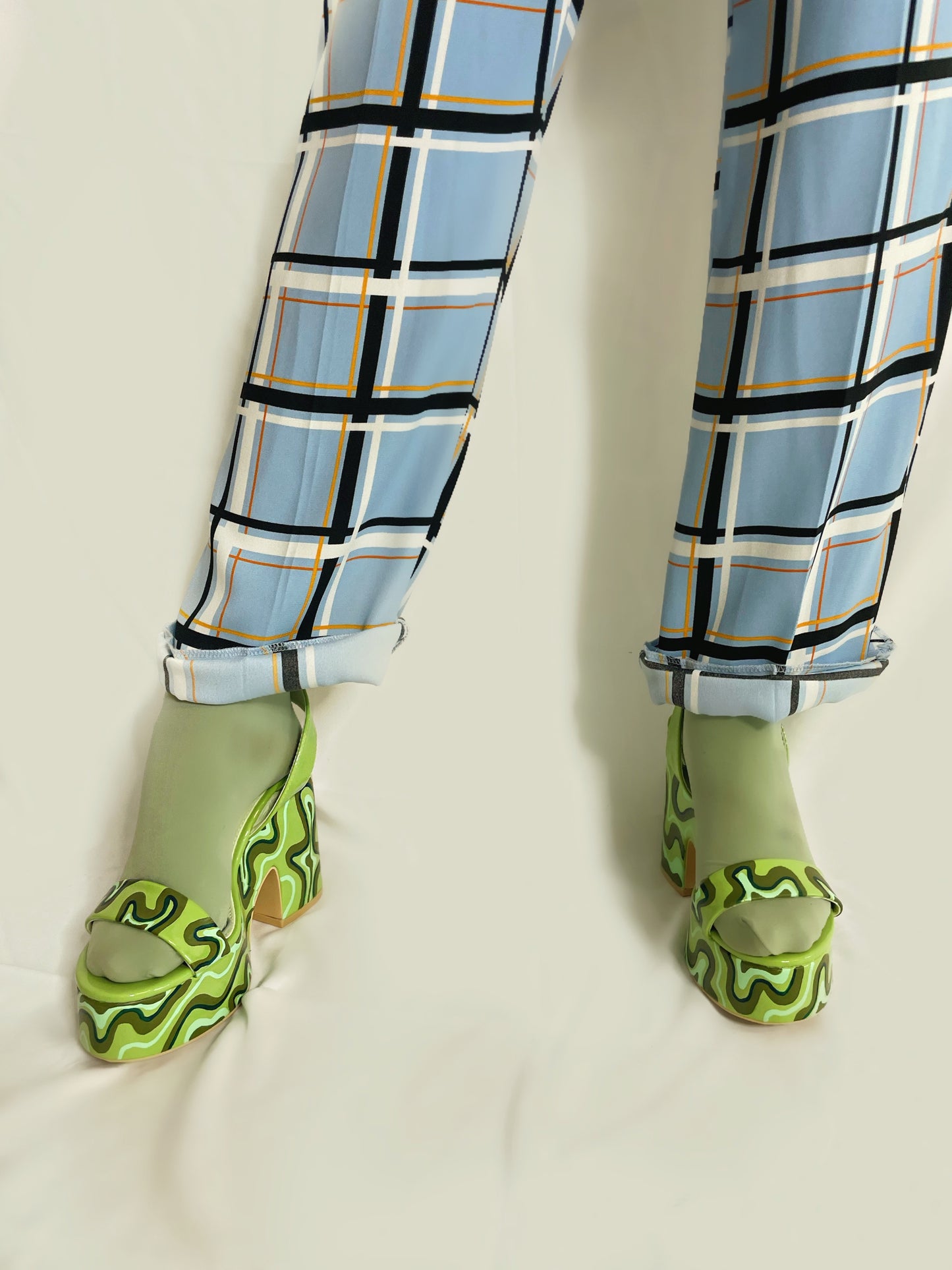 “Mint Chip” heeled sandals