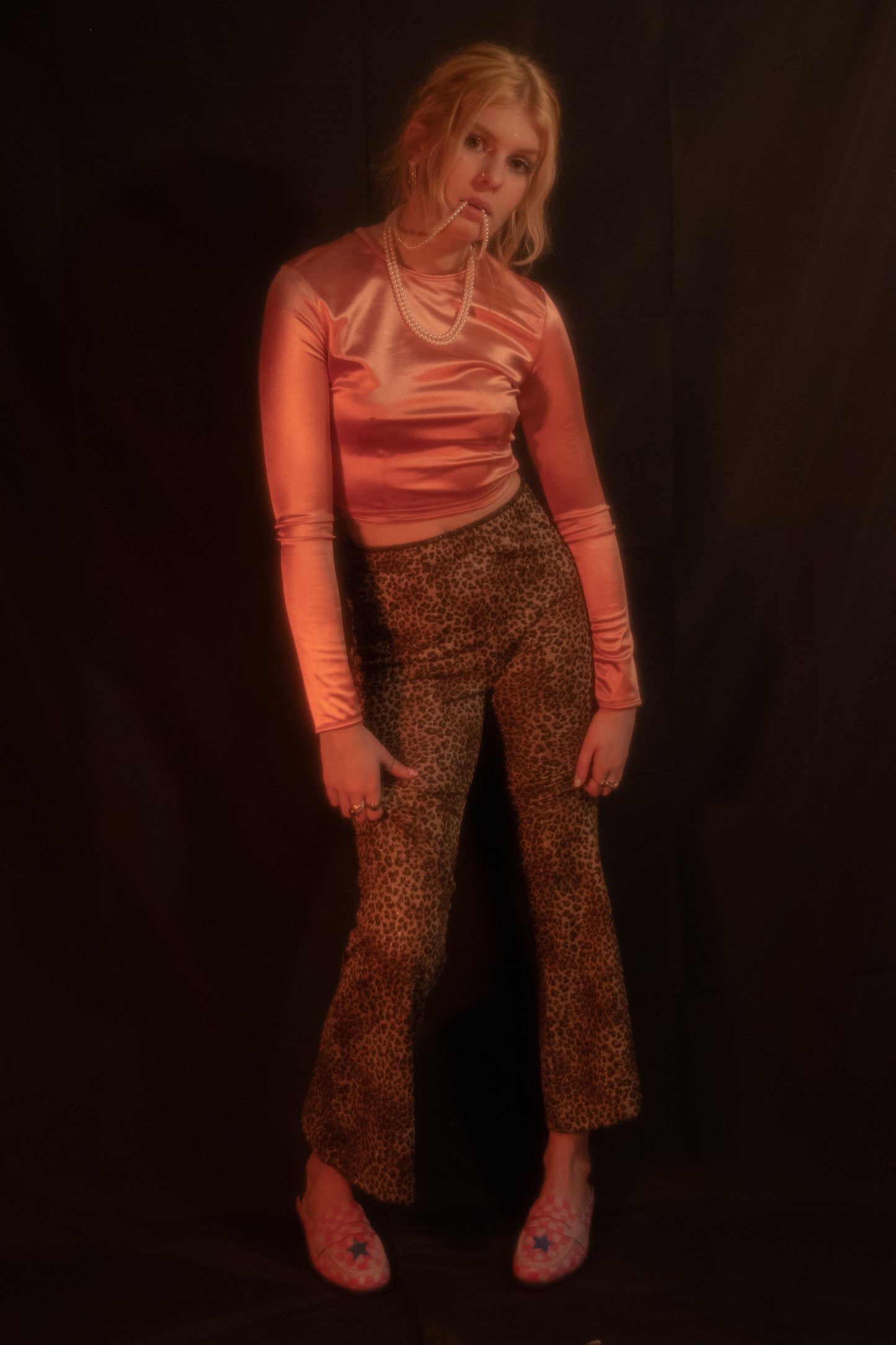 “Princess Pearl” flat loafers