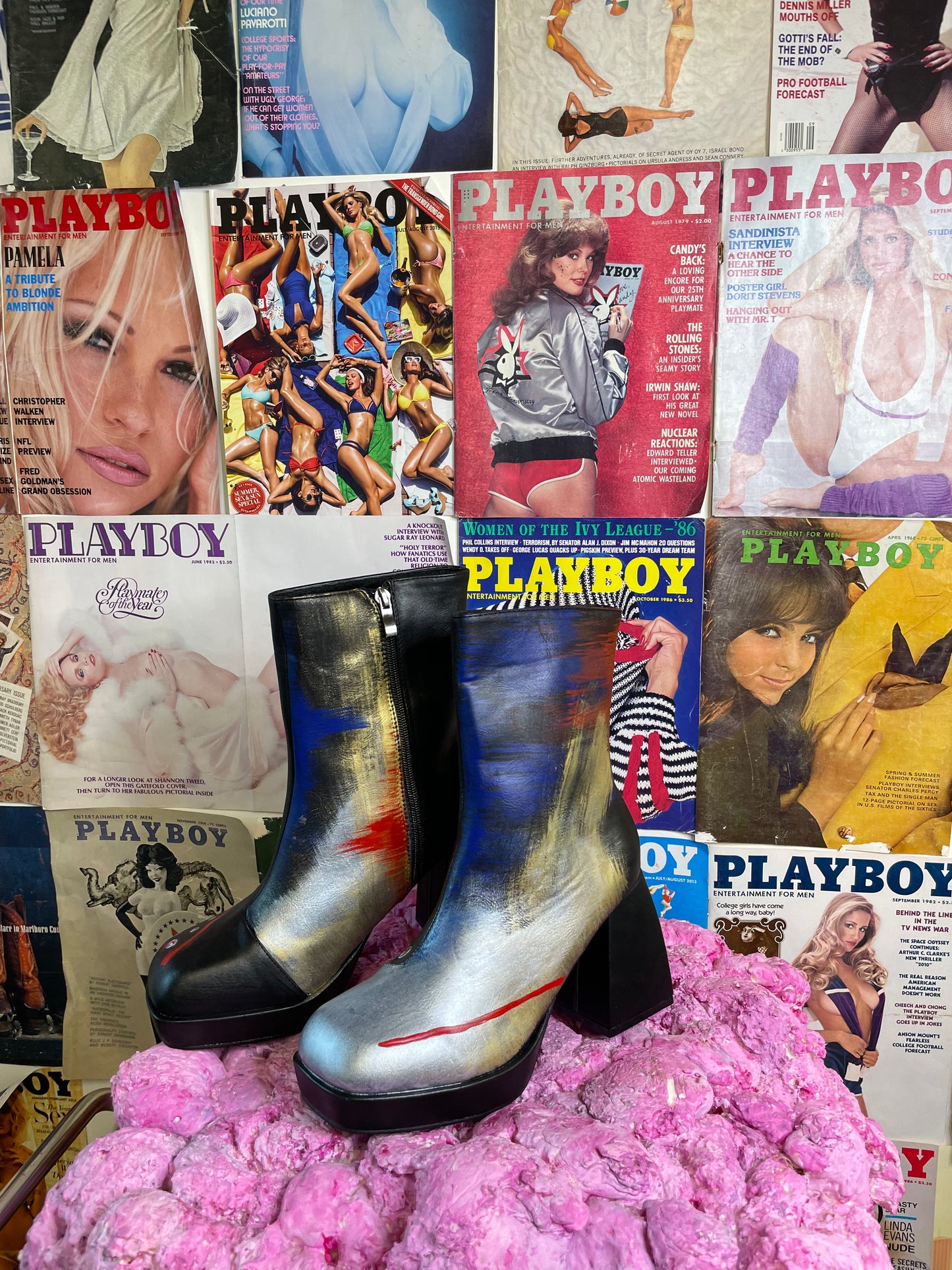 “Dark Matter” ankle boots