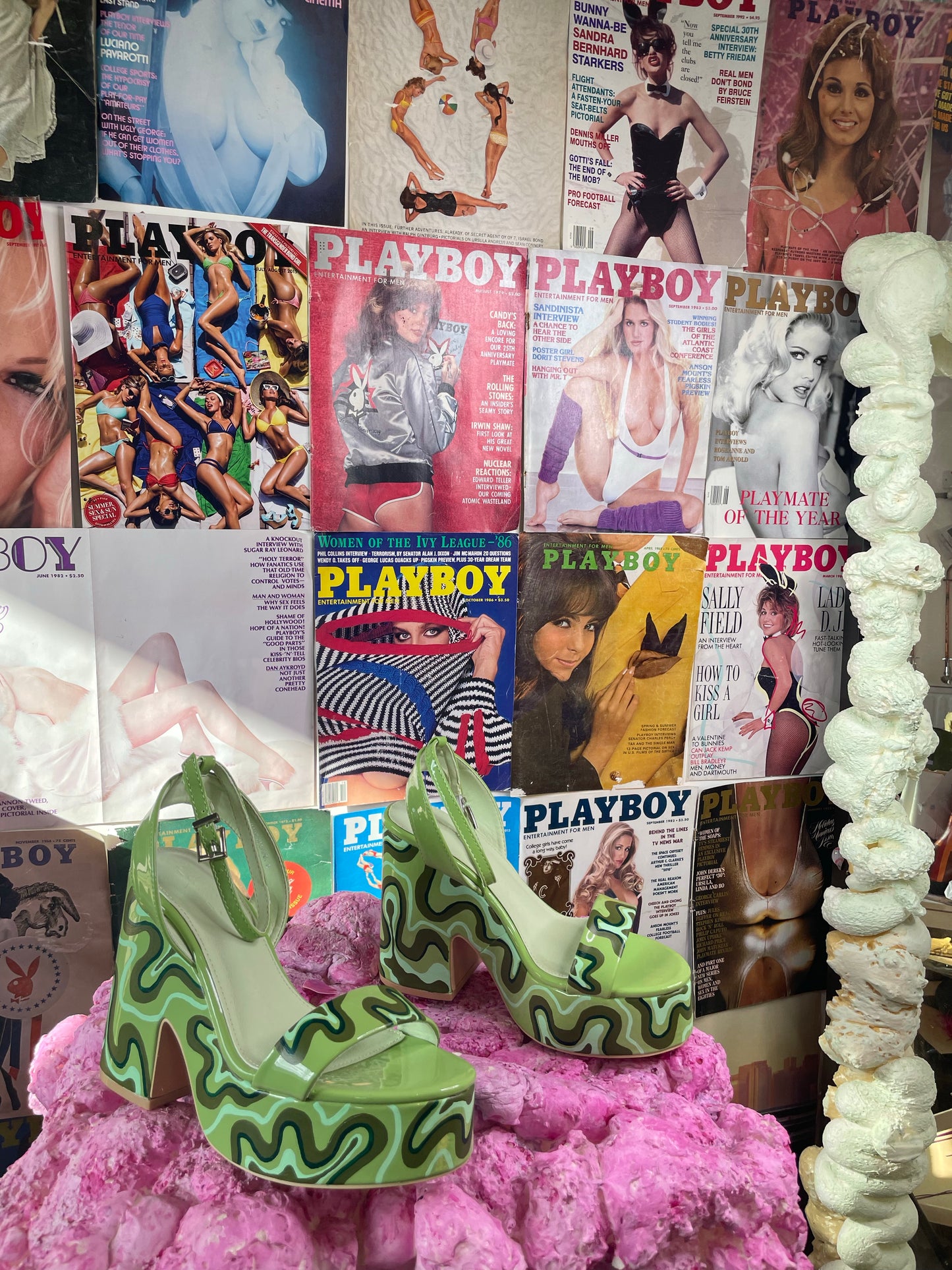 “Mint Chip” heeled sandals