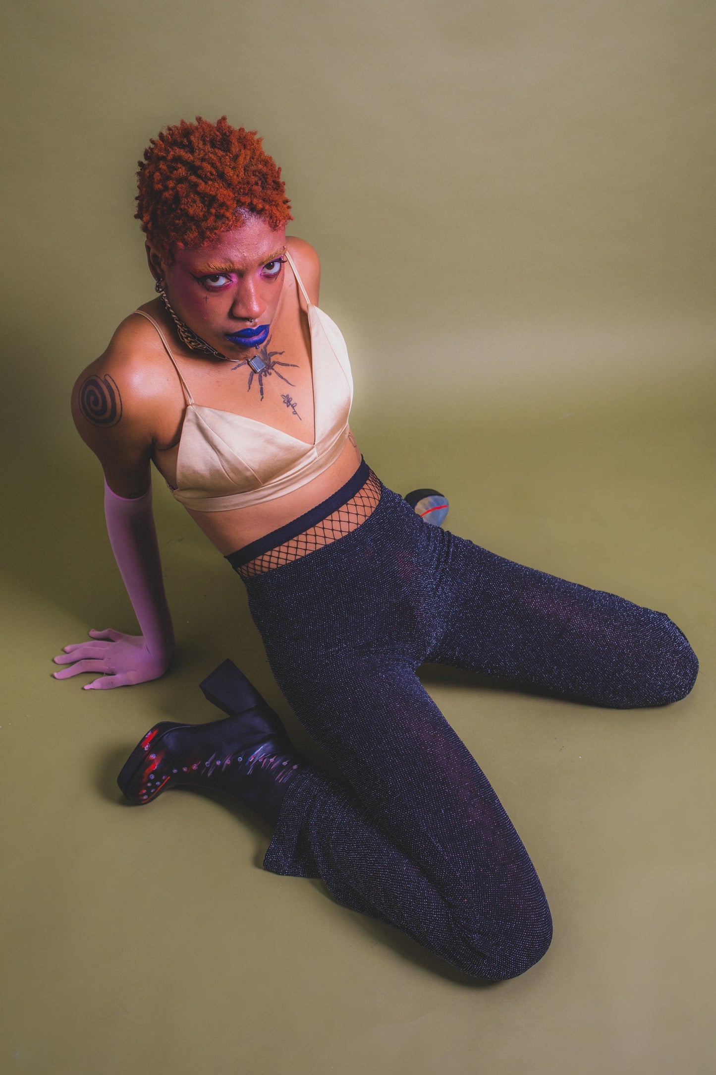 “Dark Matter” ankle boots