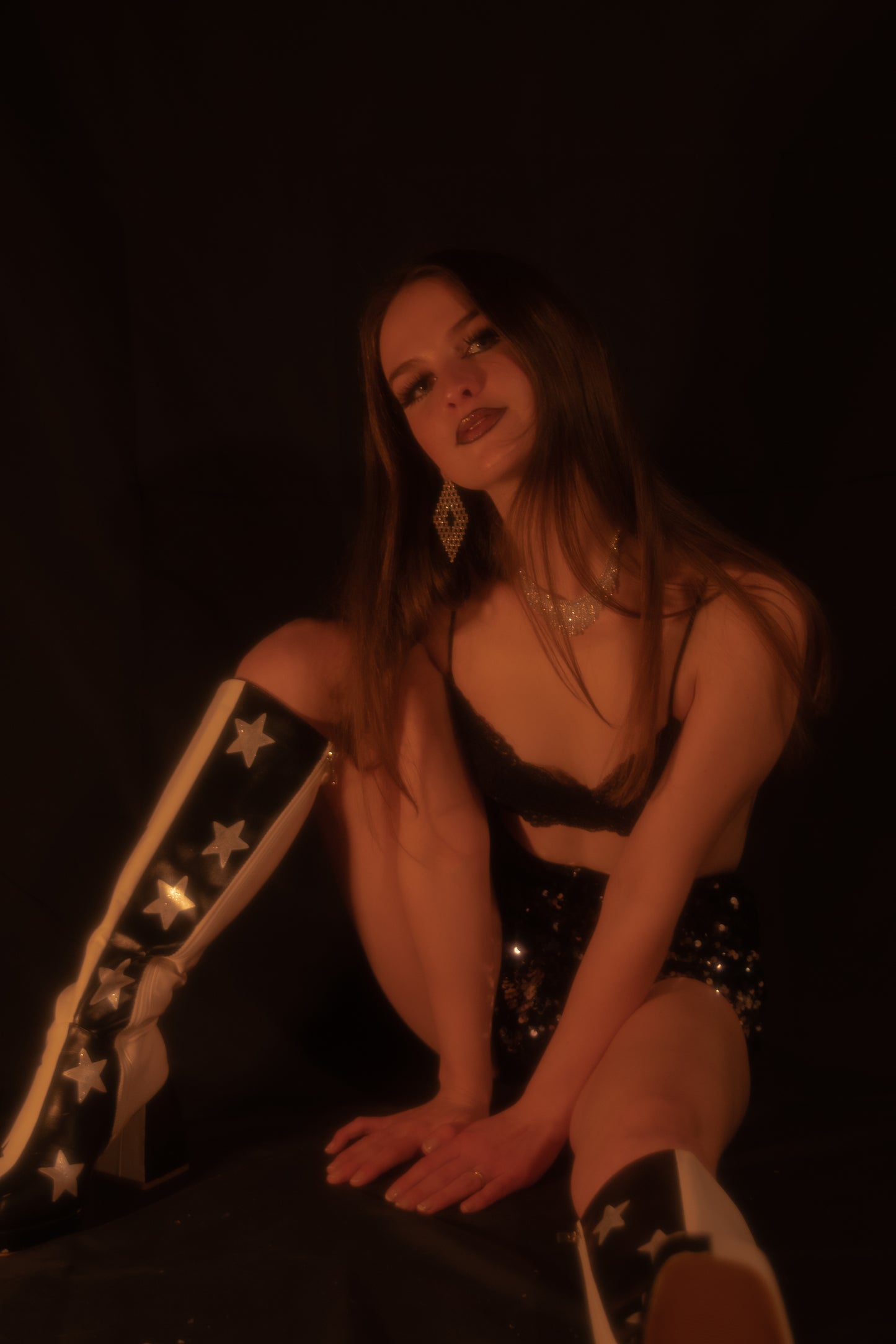 “Black Madonna” go go boots