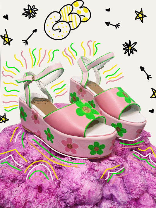 "Polly" platform sandals