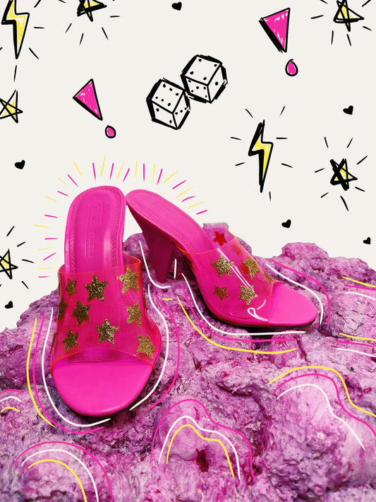 "Plastic Fantastic" heels